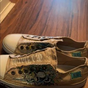 Ed Hardy slip on sneakers